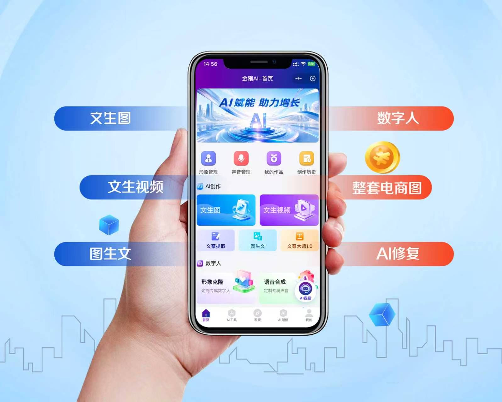 爱汀堡 AI 内容工具展示图